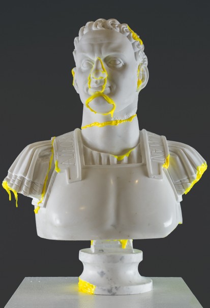 112Amor Ac Deliciae Generis Humani (Titus Flavius Vespasianus)_2013_Marble, polyurethane and phosphoric color_ 64x50x22 cm