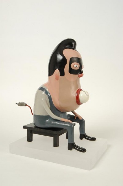 113Electrician_2005 _Painted Aluminum cast_hight 28cm