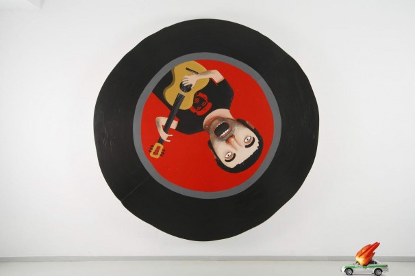 113Revolutuin Song 4_2008_ acrylic on polimer,elctric motor_diameter 222 cm