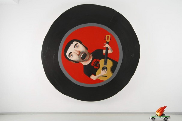 114Revolutuin Song 1_2008_ acrylic on polimer,elctric motor_diameter 222 cm