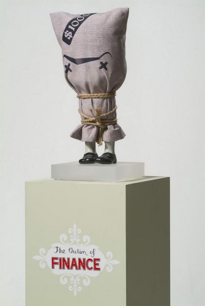 121The victim of FINANCE _2004_Mixed Media_hight 48cm