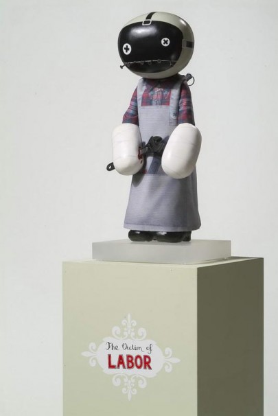 127the victim of LABOR _2004 _ Mixed media_hight 48cm
