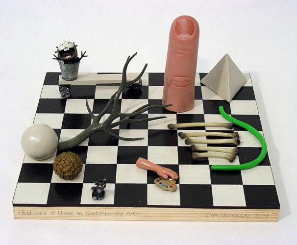 "Badiou's 15 Theses on Contemporary Art" 30x30x16cm