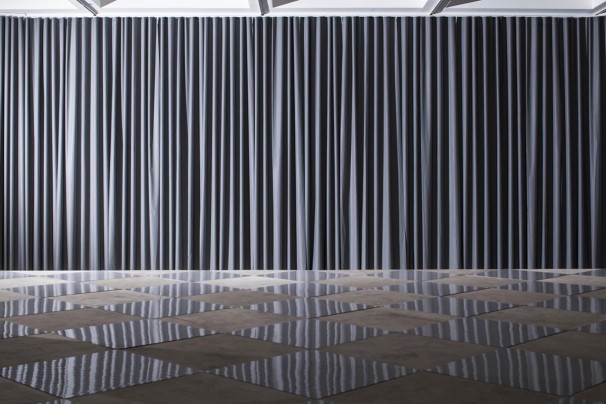 056Neither Day Nor Night_2013_Wood, Formica, Reflective Fabric, Lights_5 minutes