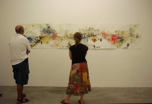 102Untitled (installation view)_2010 _ink and watercolor on paper_72x347 cm