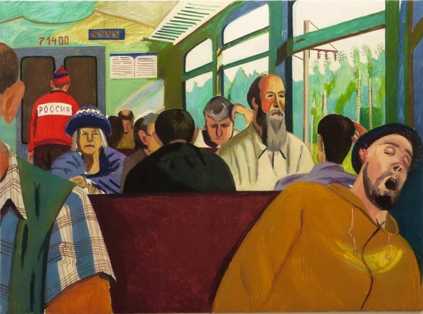 104Suburban train, Russia_2013_oil on canvas_170x230 cm