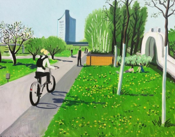 105In der Park_2013_oil on canvas_80x100 cm