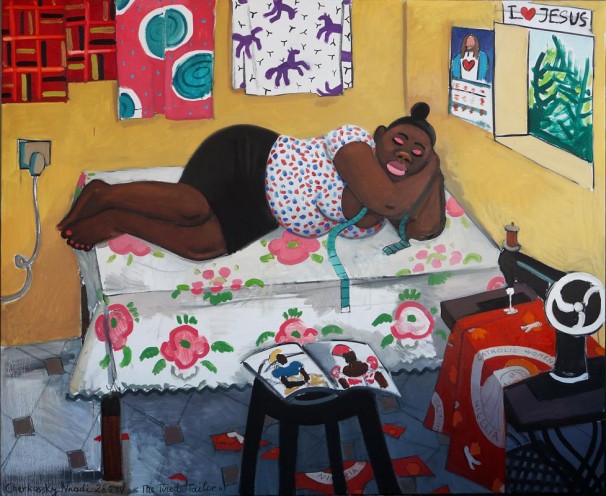 106The Tired Tailor_2014_oil on linen_140x170 cm