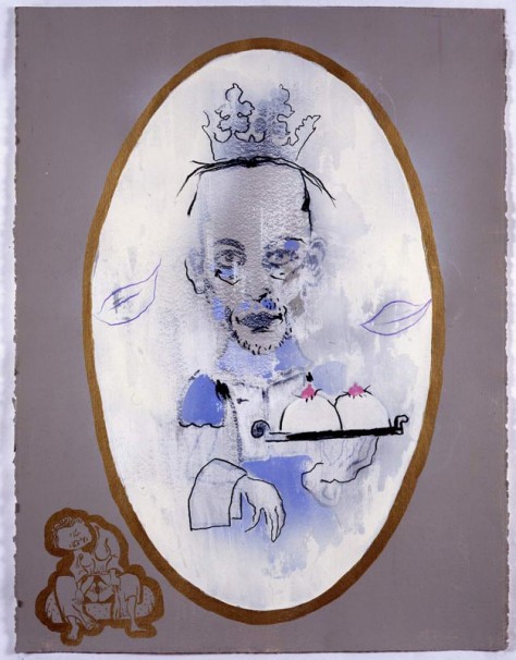 108Martyr Agatha 2_1993_oil on paper_76x58 cm