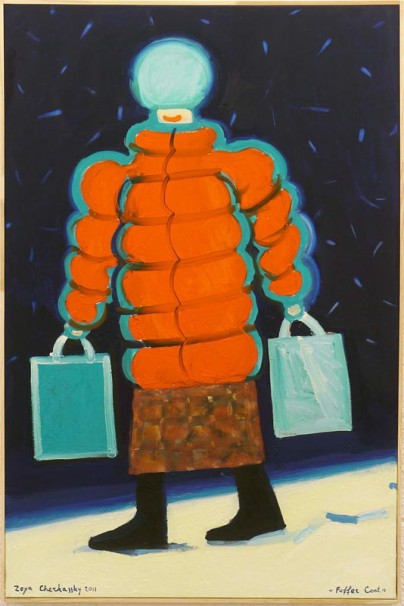 108Puffer Coat_2011_oil on canvas_120x80