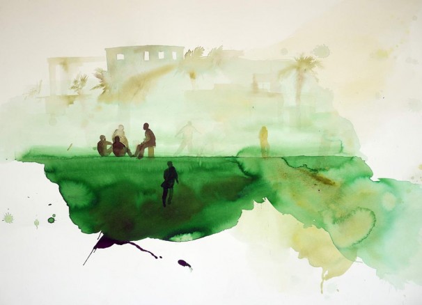 109Levinsly Garden_2010_ ink and watercolor on paper_56x76 cm