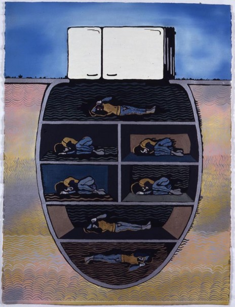 109Seven Sleeping Martyrs_1992_oil on paper_76x58 cm