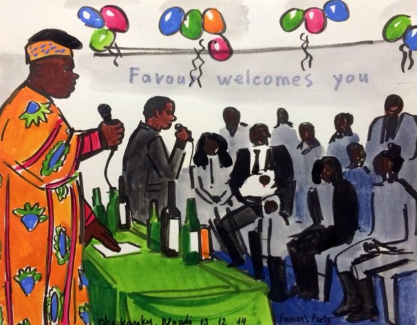 110Favour welcomes you_2014_Markers and watercolor on paper_15.5x20.5 cm