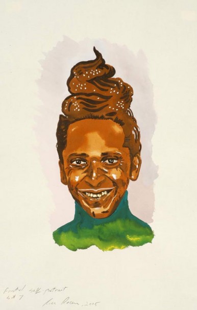 115Frosted Self Portrait #7_2005_gouache on paper_50x32 cm