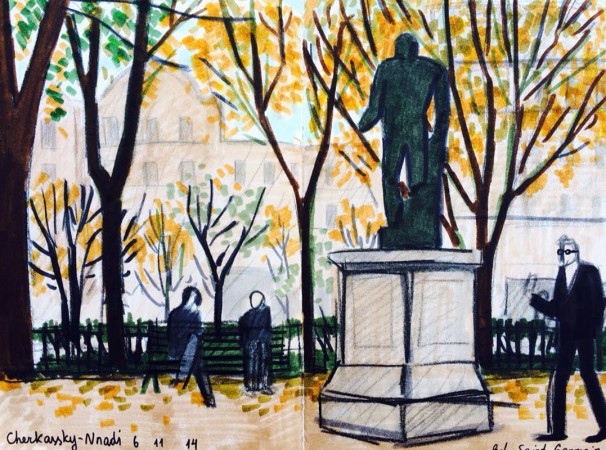 116Bd. Saint Germain_2014_oil pencil and watercolor on paper_24x31 cm