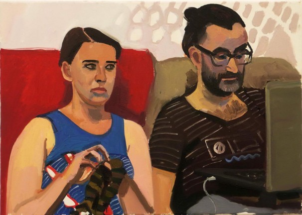 118Family (Olga Bozko& Ivan Avaliani)_2013_70x50cm_oil on canvas