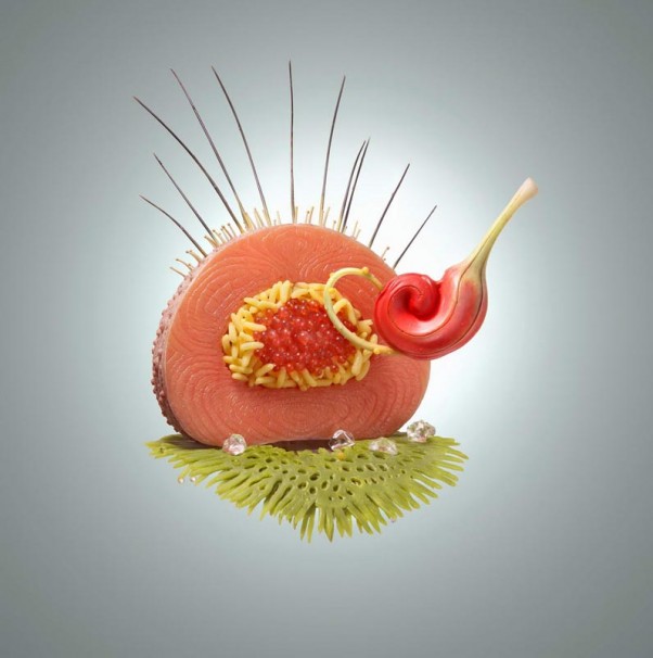 120Sea Urchin on a Bed of Algae_2006_mixed media, sculpted and cast in polymeric materials_ 30x26x26 cm