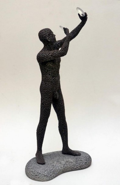 121The Lens Polisher (from Local Stone)_2012_mixed media, sculpted and cast in polymeric materials