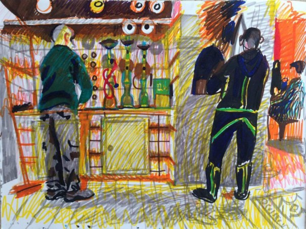122Nargilla 2_2014_color markers on paper_30x40cm.