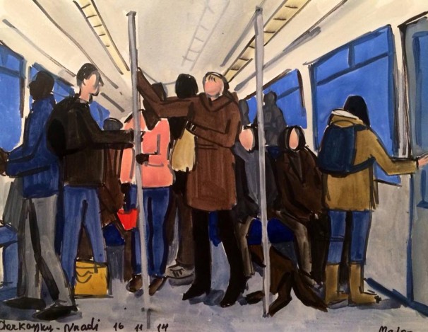 123Metro_2014_Marker and watercolor on paper_15.5x20.5 cm