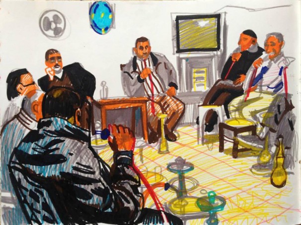123Nargilla_2014_color markers on paper_30x40cm.