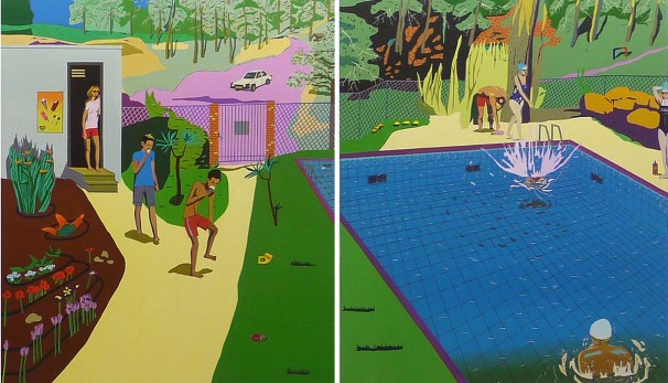 304Swimming Pool_2006-2009_acrylic on canvas (detail)