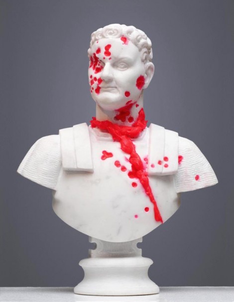 307Amor Ac Deliciae Generis Humani (Titus Flavius Vespasianus)_2013_marble, polyurethane and phosphoric color_64x50x22 cm