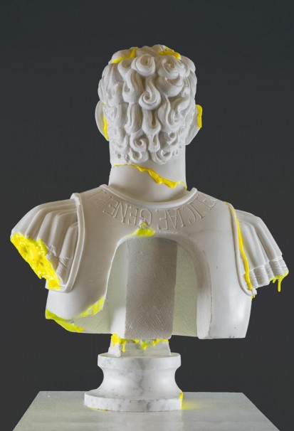 114Amor Ac Deliciae Generis Humani (Titus Flavius Vespasianus) _2013_marble, polyurethane and phosphoric color_64x50x22 cm