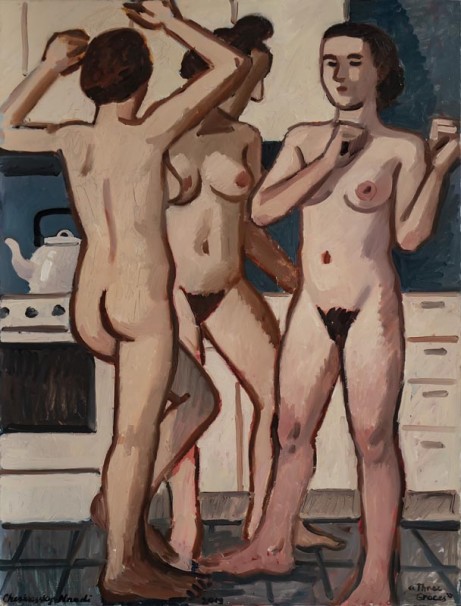 202Zoya Cherkassky_Three Graces_2019_Oil on linen_ 80x60 cm