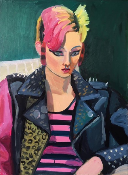 206Anna Lukashevsky_Punk Girl_2019_ Oil on canvas_75X55 cm